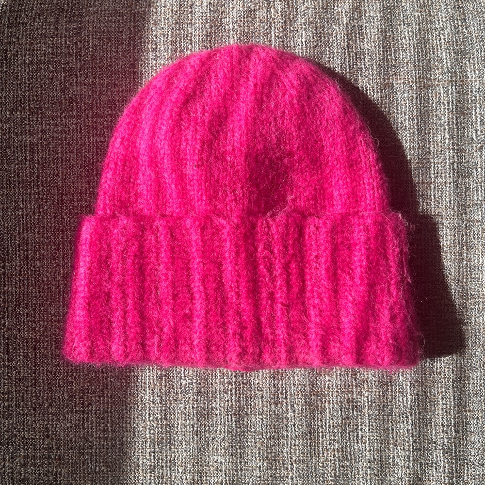 Vibrant Pink Knit Beanie